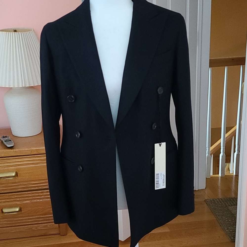 NWT - SUISTUDIO navy wool blazer